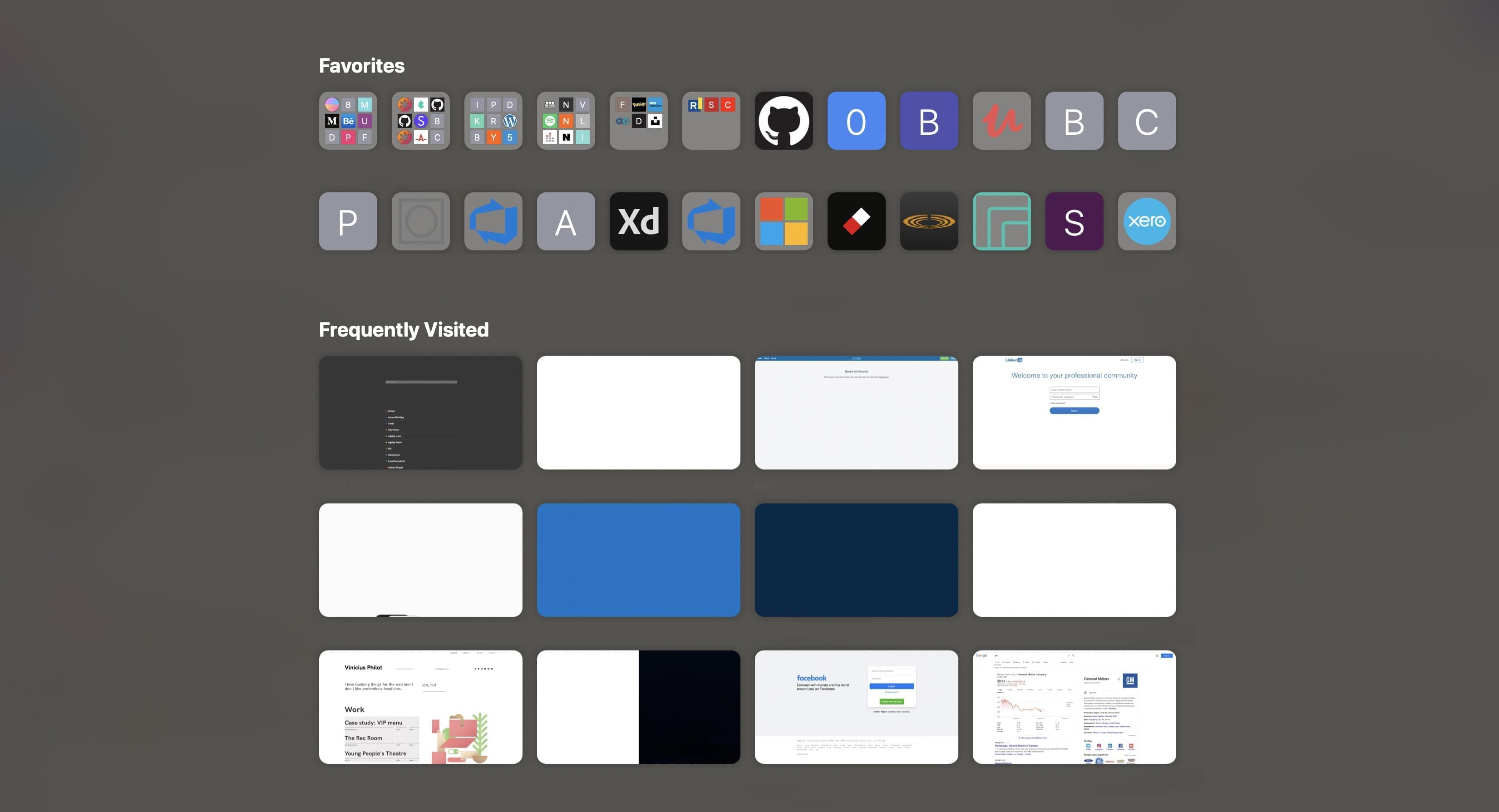 Safari's new tab Safari's new tab